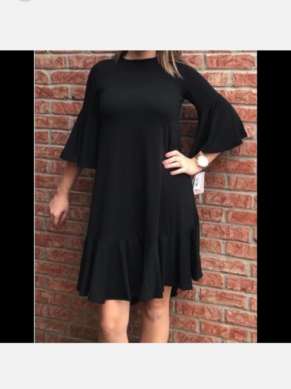 Lularoe Maurine Black Dress Sz Xs Oversized